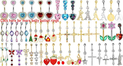 A-Z 26 Letter Initial Belly Button Rings 14G Titanium Curved Barbell Golden Zircon Navel Piercing Body Jewelry Women Accessories