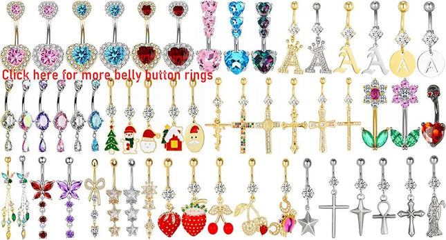 A-Z 26 Letter Initial Belly Button Rings 14G Titanium Curved Barbell Golden Zircon Navel Piercing Body Jewelry Women Accessories