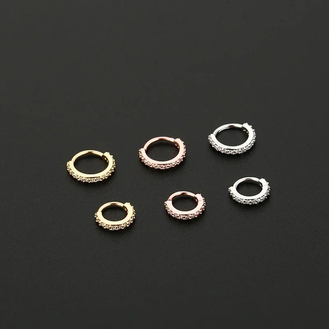 1/2/3pcs Fake Nose Ring For Women Stainless Steel Round Cartilage Tragus Helix Ear Nose Piercing Falso Nariz Body Jewelry