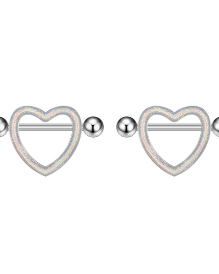 2pcs Heart Bear Dangled Nipple Piercings Screwed 14G Flower Butterfly Shield Bar Barbell Nipple Ring Piercing Nombril Jewelry