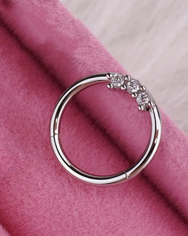 Heart Pearl Nose Rings Pointed Cone Love Lip Pierced Horseshoe Ring Skull Butterfly Nose Septum Piercing Earrings Tragus Jewelry