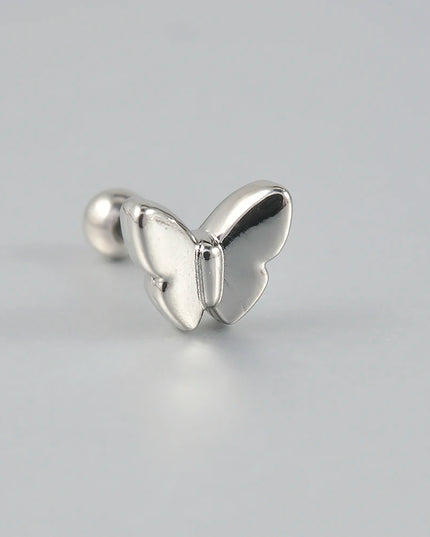 Surgical Steel Ear Barbell Helix Piercing Cartilage Ear Lobe Tragus Stud Earring Heart Rabbit Moon Rose Cross Earring Jewelry
