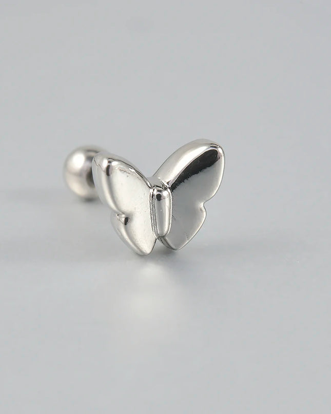 Surgical Steel Ear Barbell Helix Piercing Cartilage Ear Lobe Tragus Stud Earring Heart Rabbit Moon Rose Cross Earring Jewelry