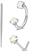 3PCSE / Heart / Nose Rings & Studs|Face