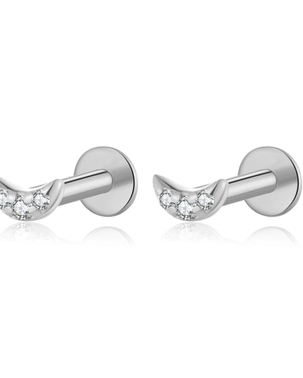 ANDYWEN 925 Sterling Silver 6mm Proud Milky Way  Queen Flash Baby Angel Piercing Screw Pendientes Stud Earring Women Clips Jewel