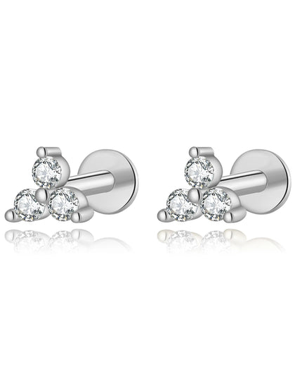 ANDYWEN 925 Sterling Silver 6mm Proud Milky Way  Queen Flash Baby Angel Piercing Screw Pendientes Stud Earring Women Clips Jewel