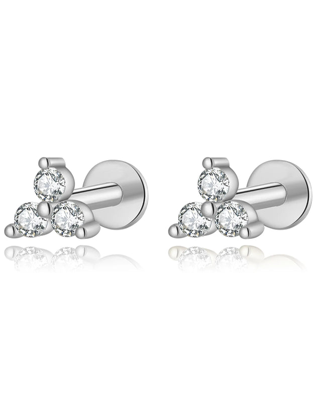 ANDYWEN 925 Sterling Silver 6mm Proud Milky Way  Queen Flash Baby Angel Piercing Screw Pendientes Stud Earring Women Clips Jewel