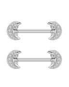 2739-SR / Nipple Rings / body|Moon