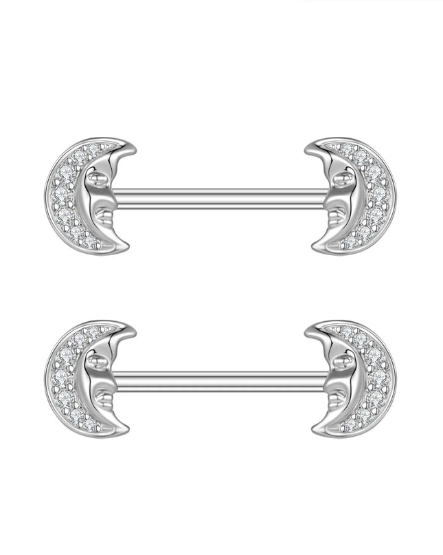 2pcs Heart Bear Dangled Nipple Piercings Screwed 14G Flower Butterfly Shield Bar Barbell Nipple Ring Piercing Nombril Jewelry