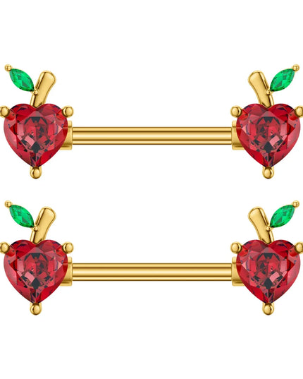 2pcs Animal Plant Series Nipple Piercing Shield Barbell for Women Both Sides Screwed Sexy Body Nipple Ring Piercings Nombril