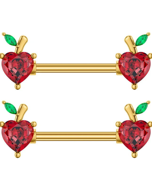 2pcs Animal Plant Series Nipple Piercing Shield Barbell for Women Both Sides Screwed Sexy Body Nipple Ring Piercings Nombril