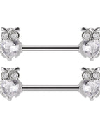1Pair 8 / Nipple Rings / body|Geometric