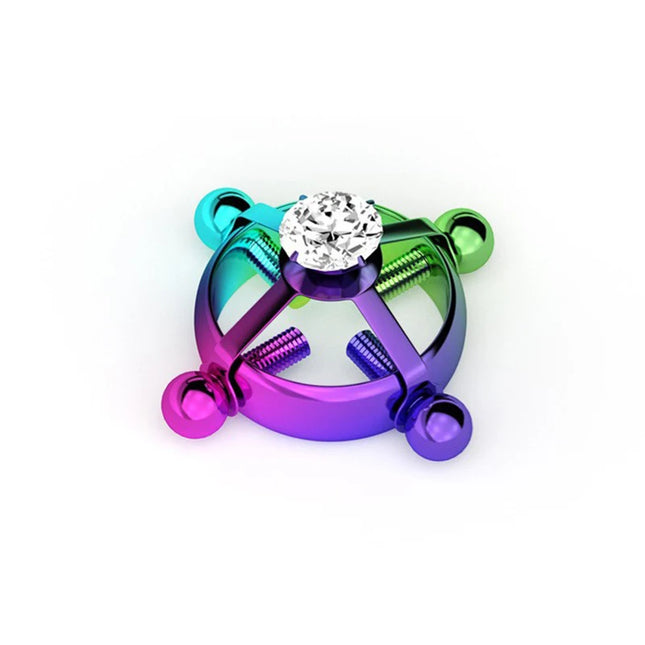 For Women Screw Back Non Piercing Clip Nipple Piercing Jewelry Fashion Crystal Stainless Steel Fake Nipple Rings