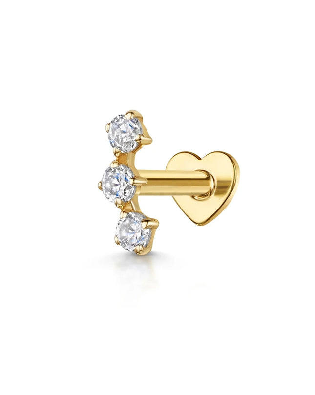 AIDE Heart Round Ball Flat Helix Piercing Earring 925 Sterling Silver Ear Studs Geometric Zircon Exquisite Trinket Studs Aretes