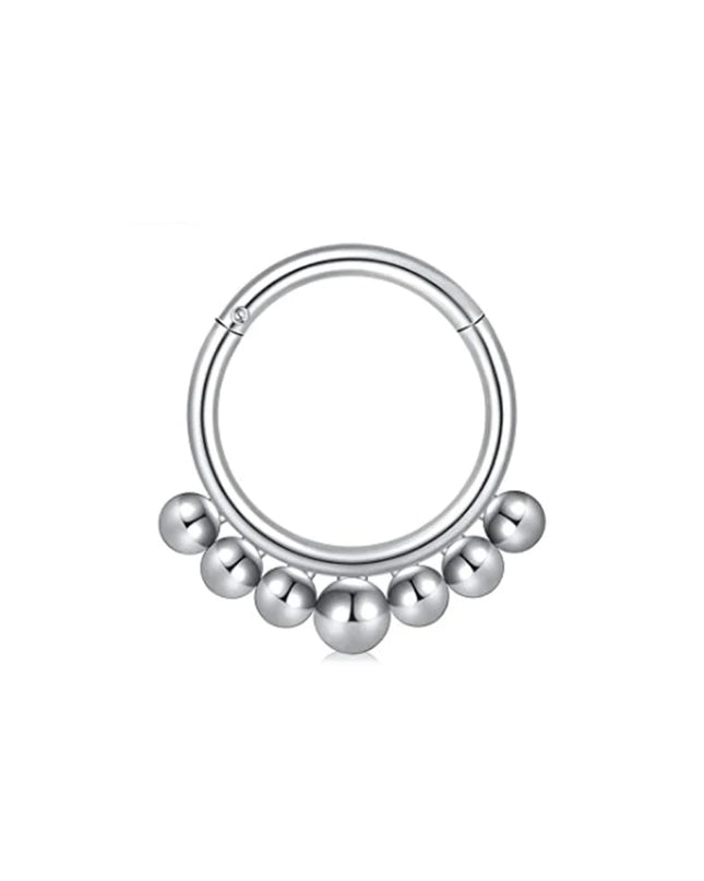 WKOUD 1Pcs Septum Rings Hoop Nose Ring Horseshoe Stainless Steel Cartilage Earrings Hoop Helix Tragus Septum Piercing Jewerly