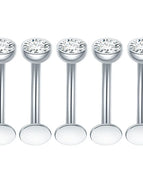 Silver Color - 5PCS / 14G 1.6x10x5mm