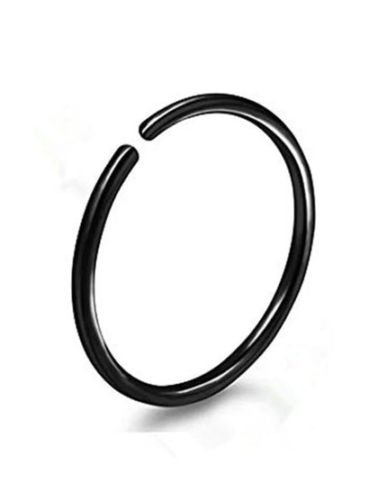 1Pcs 20G Nose Rings Hoop Surgical Stainless Steel Studs Screw L Shaped Nose Piercing Jewelry Women Black Woman and Man