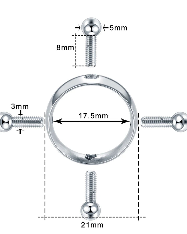 1Pair Stianless Steel Nipple Rings Piercing Jewelry Wholesale Women Sexy Clips Nipple Ring Clamps Pierced  Body Jewelry
