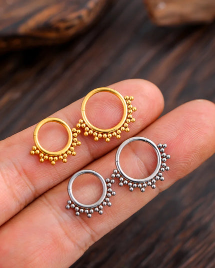 Nose Rings G23 Titanium Piercing Beads Earrings 16G Segment Hinged Nose Clickers Ear Daith Tragus Cartilage Piercing Jewelry