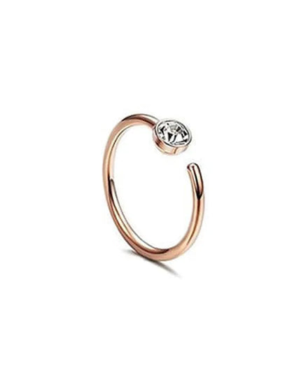 Women Fake Piering Zircon Nose Ring Fashion Non Piercing Nose Clip Stainless Steel Fake Perforation Nasal Septum Body Jewelry