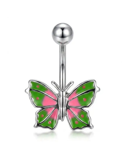 Belly Button Rings Mixed Purple Zircon Dangle Design Stainless Steel Durable Navel Rings for Daily Outfit Matching