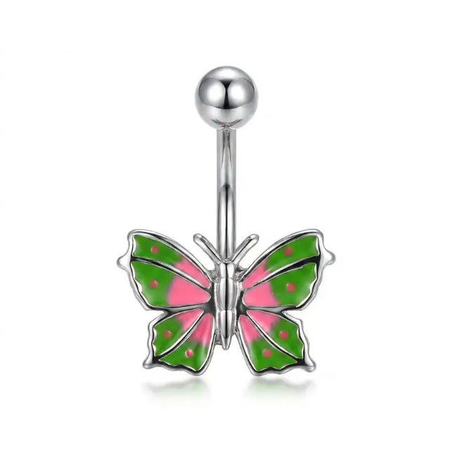 Belly Button Rings Mixed Purple Zircon Dangle Design Stainless Steel Durable Navel Rings for Daily Outfit Matching