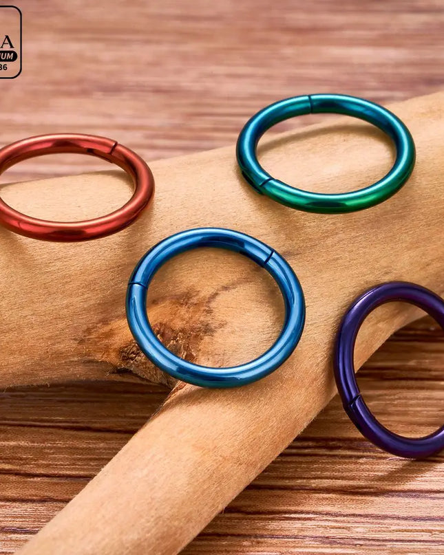Nose Rings G23 Titanium Lip Ring For Women And Men Piercing Jewelry Hoop Earrings Mixed Color Body Clips Hinged
