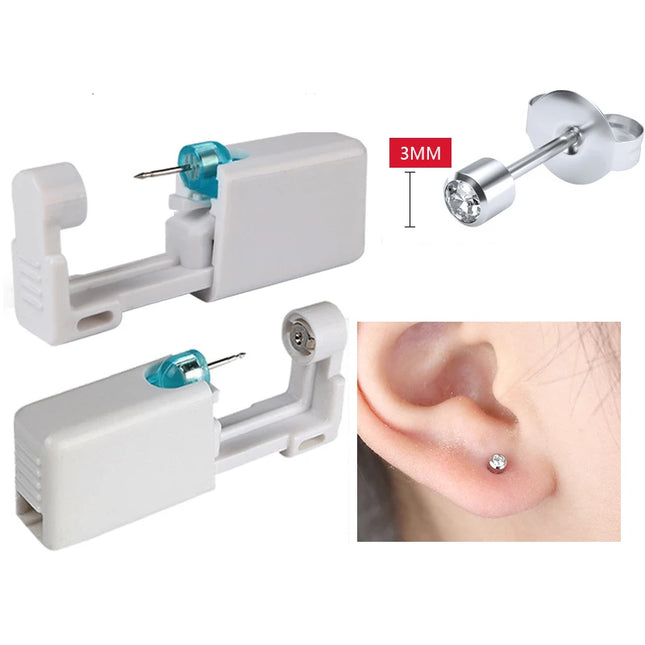 Ear Piercing Gun Disposable Disinfect Safety Earring Piercer Kit Studs Nose Ring Piercing Machine Body Jewelry Tool 17 Colors