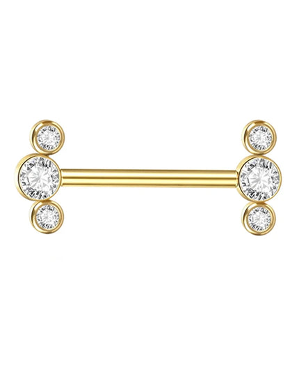 1Pc G23 Titanium Nipple Piercing Barbell Ring Flower Internally Threaded Nipple Shield Ring for Sexy Women Body Piercing Jewelry