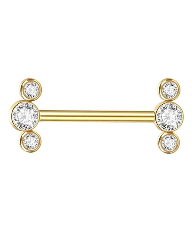 1Pc G23 Titanium Nipple Piercing Barbell Ring Flower Internally Threaded Nipple Shield Ring for Sexy Women Body Piercing Jewelry