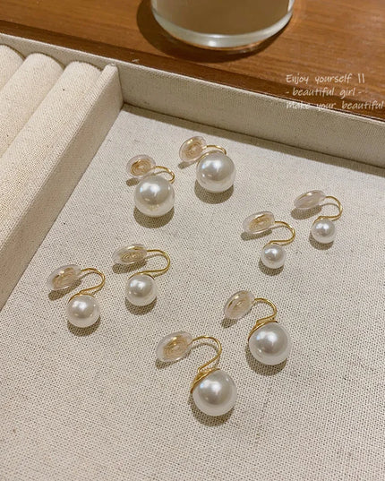 Pearl Ear Clip Fashion Without Ear Hole Earings Simple Ear Cuff Fake Piercing Fashion Jewelry Sweet Earings For Women