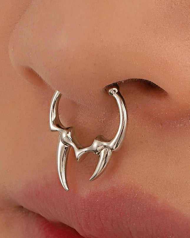 1PC Gothic Irregular Horn Nose Clip Fake Septum Piercing Non-pierced Nose Piercing Nose Ring Simple Fake Body Pircing