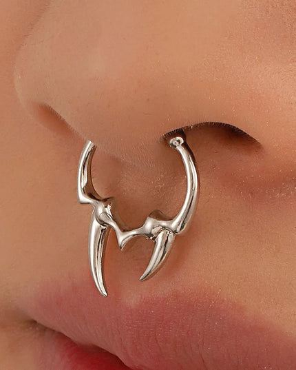 1PC Gothic Irregular Horn Nose Clip Fake Septum Piercing Non-pierced Nose Piercing Nose Ring Simple Fake Body Pircing