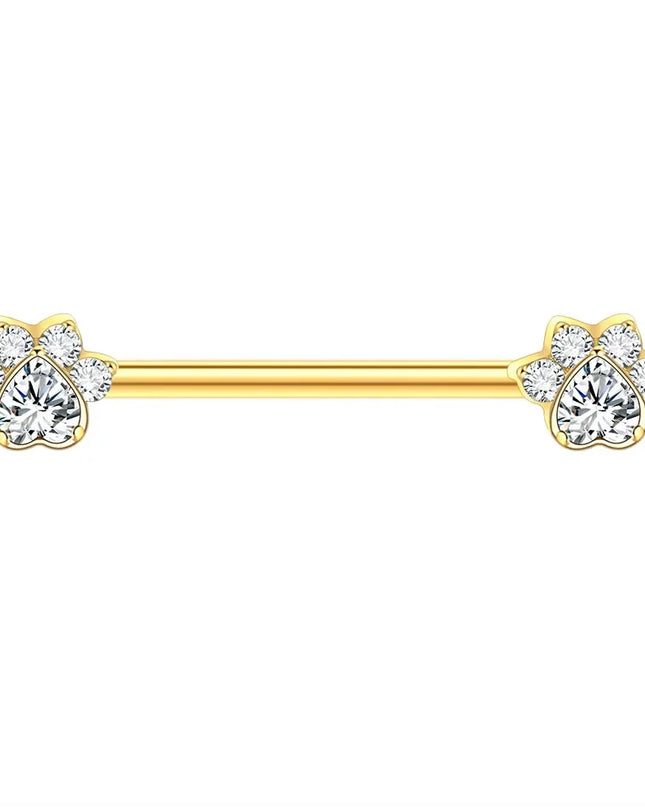 1Pc G23 Titanium Nipple Ring Straight Barbell Piercing Zircon Internally Threaded Nipple Bars Piercing Ring Women Body Jewelry
