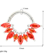 Red / Nose Rings & Studs / 1.1X8mm|Face