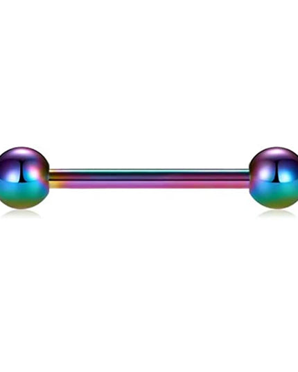 1PCS/4PCS Nipple Tongue Rings Straight Barbell 14G Stainless Steel Belly Button Rings Nipplerings Body Piercing Jewelry Purple