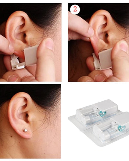 Ear Piercing Gun Disposable Disinfect Safety Earring Piercer Kit Studs Nose Ring Piercing Machine Body Jewelry Tool 17 Colors
