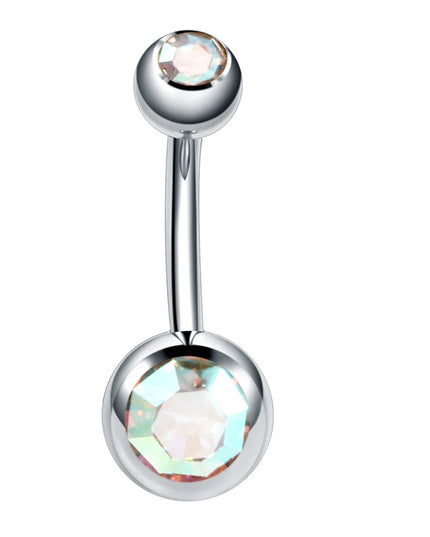 1PC Stainless Steel Belly Button Piercing Body Jewelry Women Cubic Zirconia Drop Dangle Earring Navel Piercing ombligo