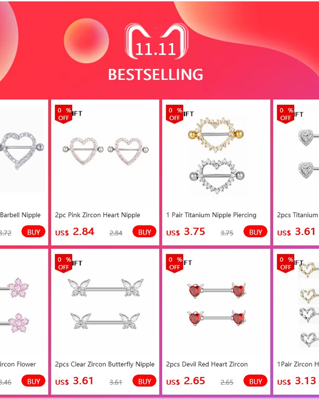2pc Titanium Nipple Piercing Rings Dangle Chain 16G 14G 12-22mm G23 Nipple Barbell For Women Girls Men Body Jewelry Accessories