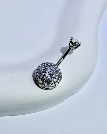 Steel Belly Button Ring Cute Devil Heart Cubic Zirconia Inlaid Hypoallergenic Navel Ring for Teen Girls Daily Use
