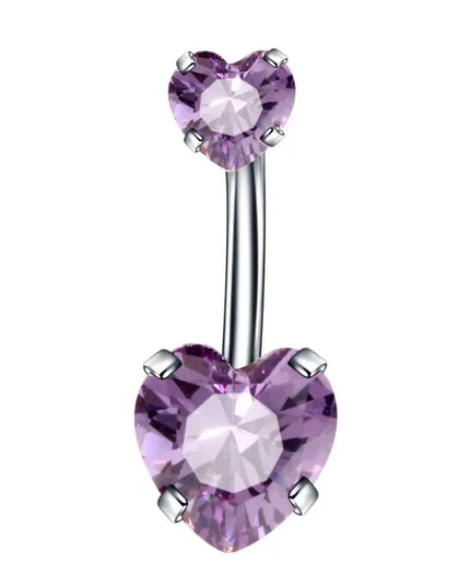 Fashion Heart Belly Button Piercing for Women Sexy CZ Stainless Steel Navel Rings Body Jewelry