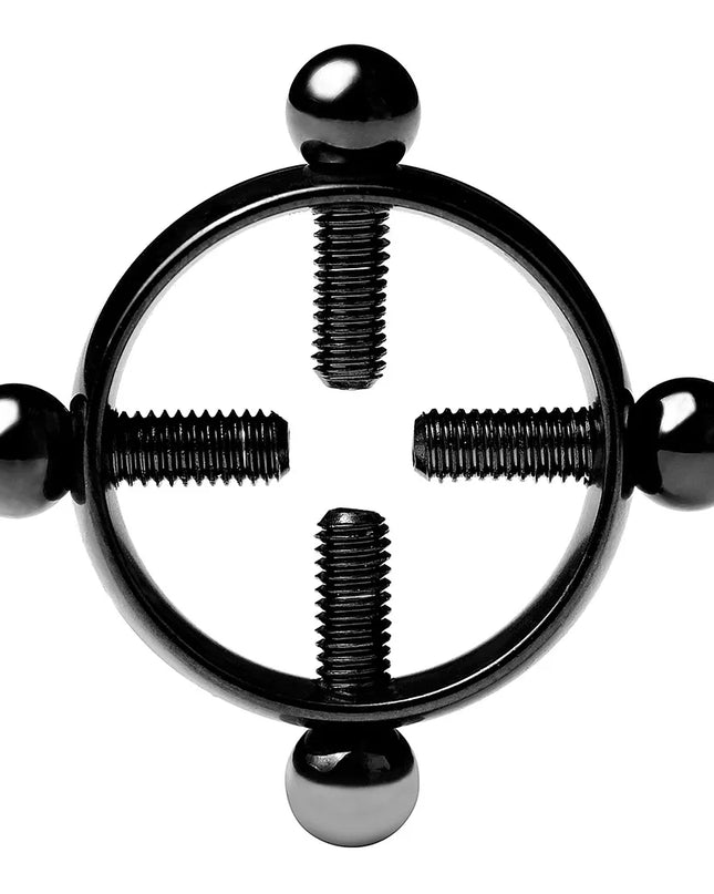 1Pcs Stainless steel cross nipple ring with adjustable nipple clip without piercing
