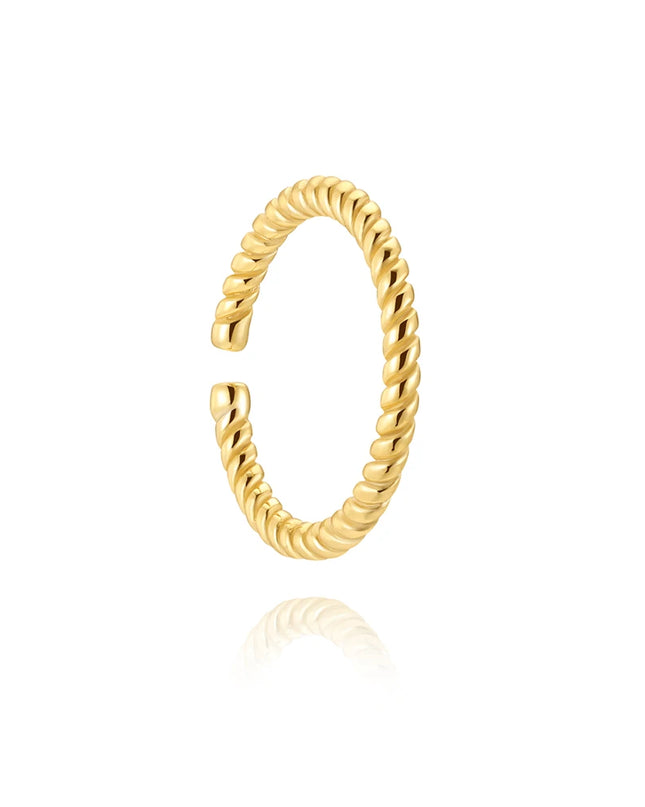 AIDE 1PC 925 Sterling Silver Pierceing Nose Ring Simple Round Twist Rope Nose Ring Women Ear Bone Ring Jewelry Nose Rings