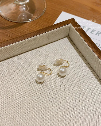 Pearl Ear Clip Fashion Without Ear Hole Earings Simple Ear Cuff Fake Piercing Fashion Jewelry Sweet Earings For Women