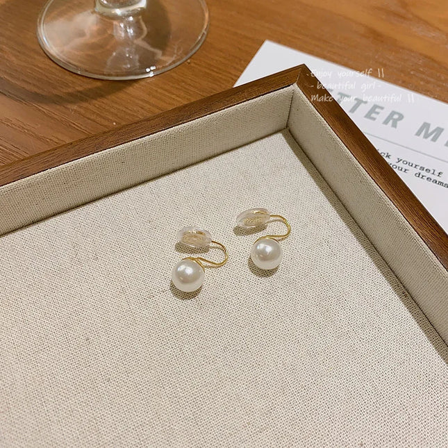 Pearl Ear Clip Fashion Without Ear Hole Earings Simple Ear Cuff Fake Piercing Fashion Jewelry Sweet Earings For Women