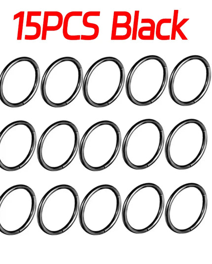 Nose Rings Septum Piercing Clicker Nose Hoops Piercings Titanium Hinged Segment Rings Helix Piercing Unisex Body Jewelry Earring