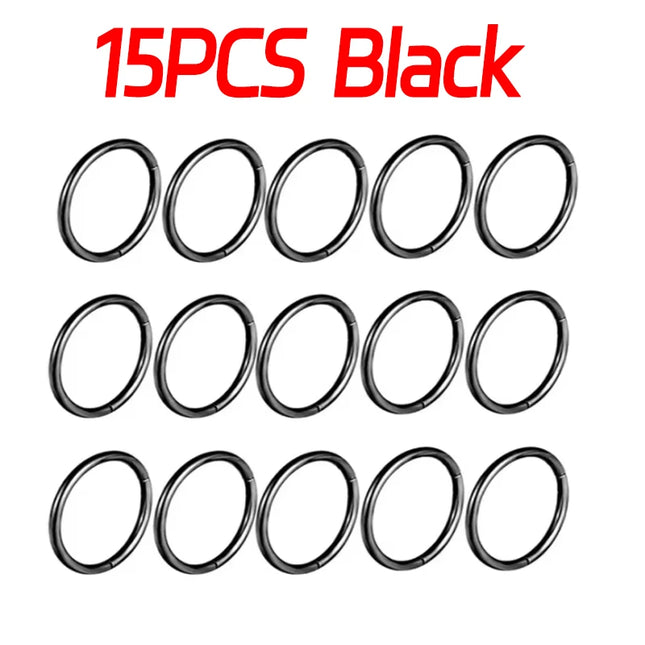 Nose Rings Septum Piercing Clicker Nose Hoops Piercings Titanium Hinged Segment Rings Helix Piercing Unisex Body Jewelry Earring