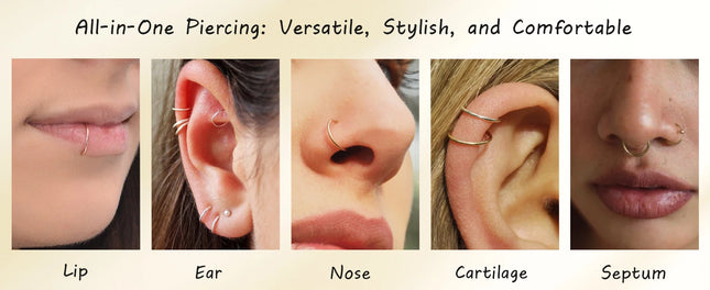 18G  316L Surgical Steel Nose Ring Hoop, Cartilage Hoop Earrings for Women Men  Piercing Jewelry 6mm/8mm/10mm/12mm