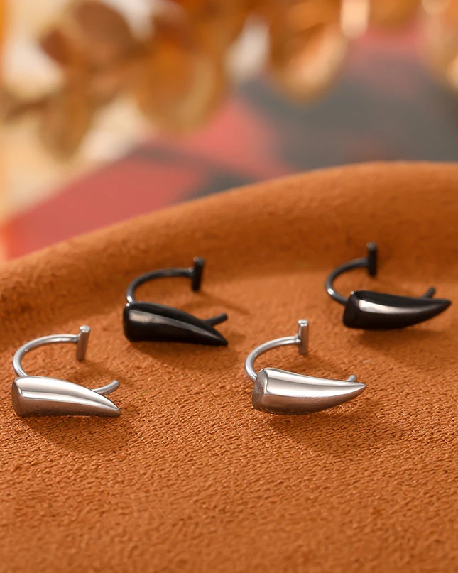 1PC Stainless Steel Fake Nose Ring Hoop Septum Rings Non-Pierced C Clip Lip Ring Earring Fake Nose Piercings Women Body Jewelry