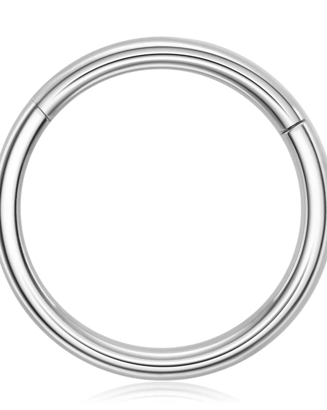 Stainless Steel Hinged Nose Ring Clicker 10G-20G Septum Cartilage Tragus Helix Lip Hoop Piercing Body Jewelry Wholesale